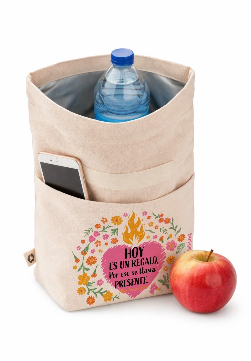 Bolsa térmica Hoy es un regalo cierre con velcro | Animosa