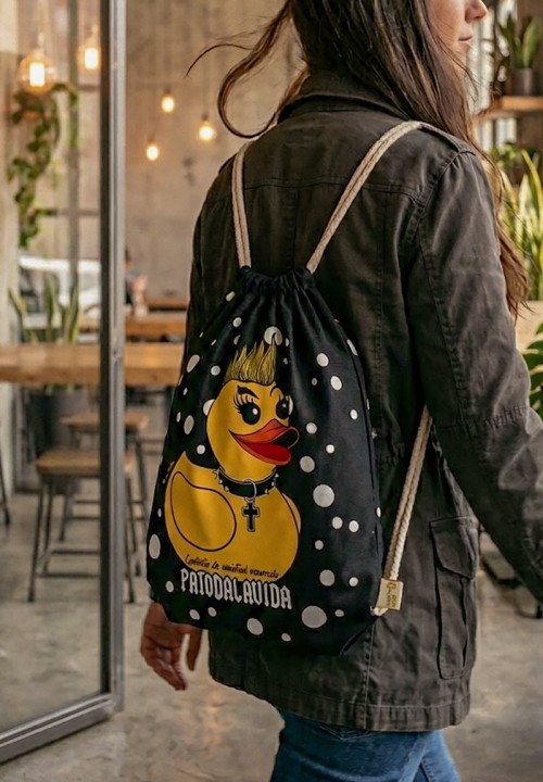 Mochila Patodalavida de lunares con asa superior | Animosa
