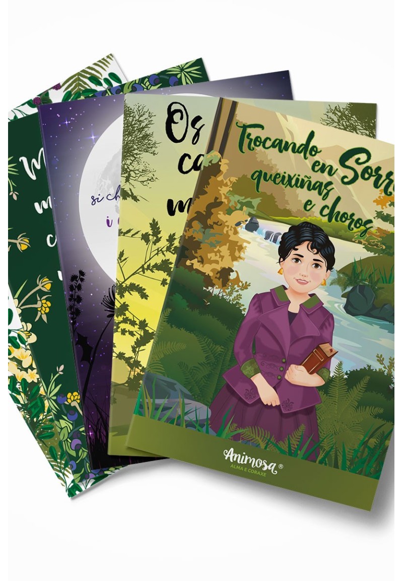 Tarxeta galego Rosalía Trocando en sorrisos