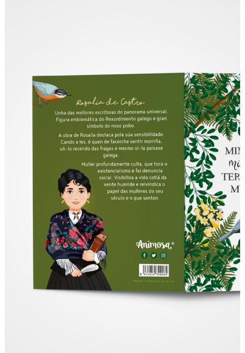 Tarxeta galego Rosalía Miña Terra
