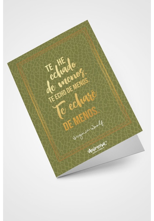 Tarjeta Virginia Te echo de menos