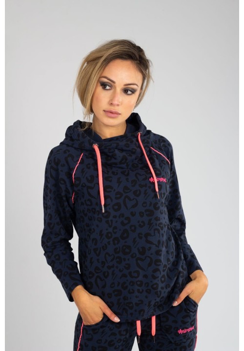 Sudadera azul Animal Print