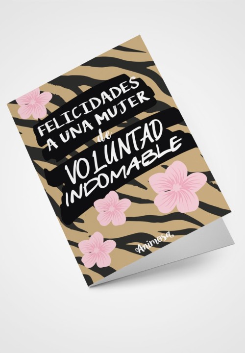 Tarjeta Felicidades mujer indomable