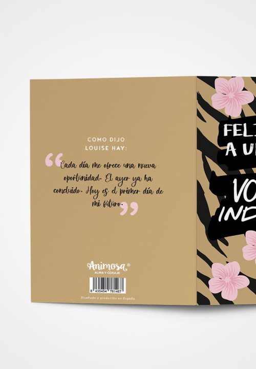 Tarjeta Felicidades mujer indomable