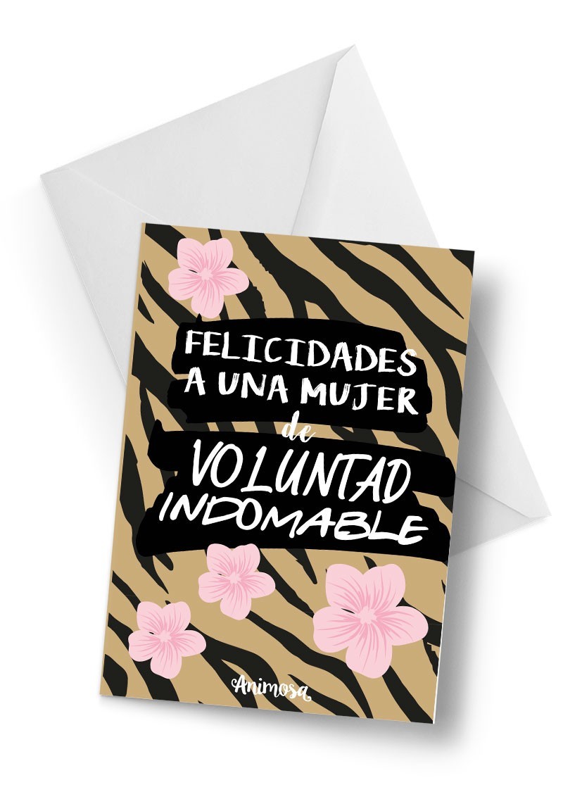 Tarjeta Felicidades mujer indomable