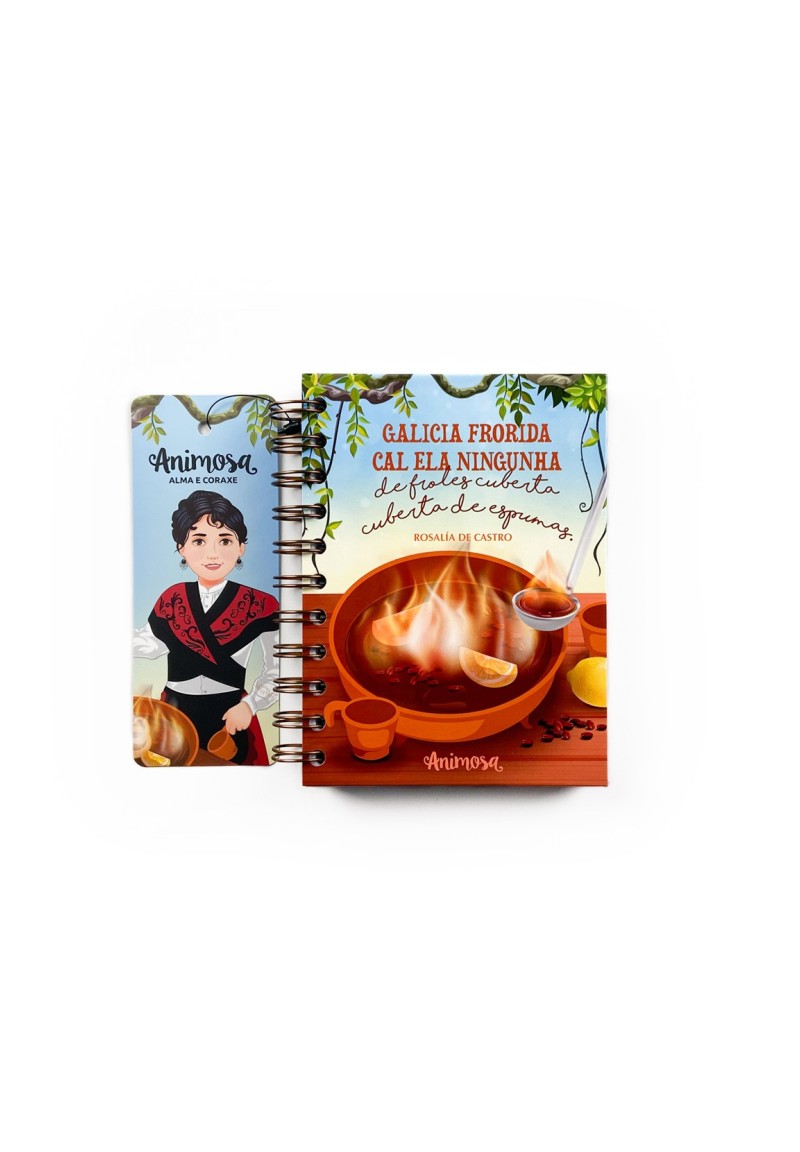 Caderno A6 Rosalía Galicia frorida