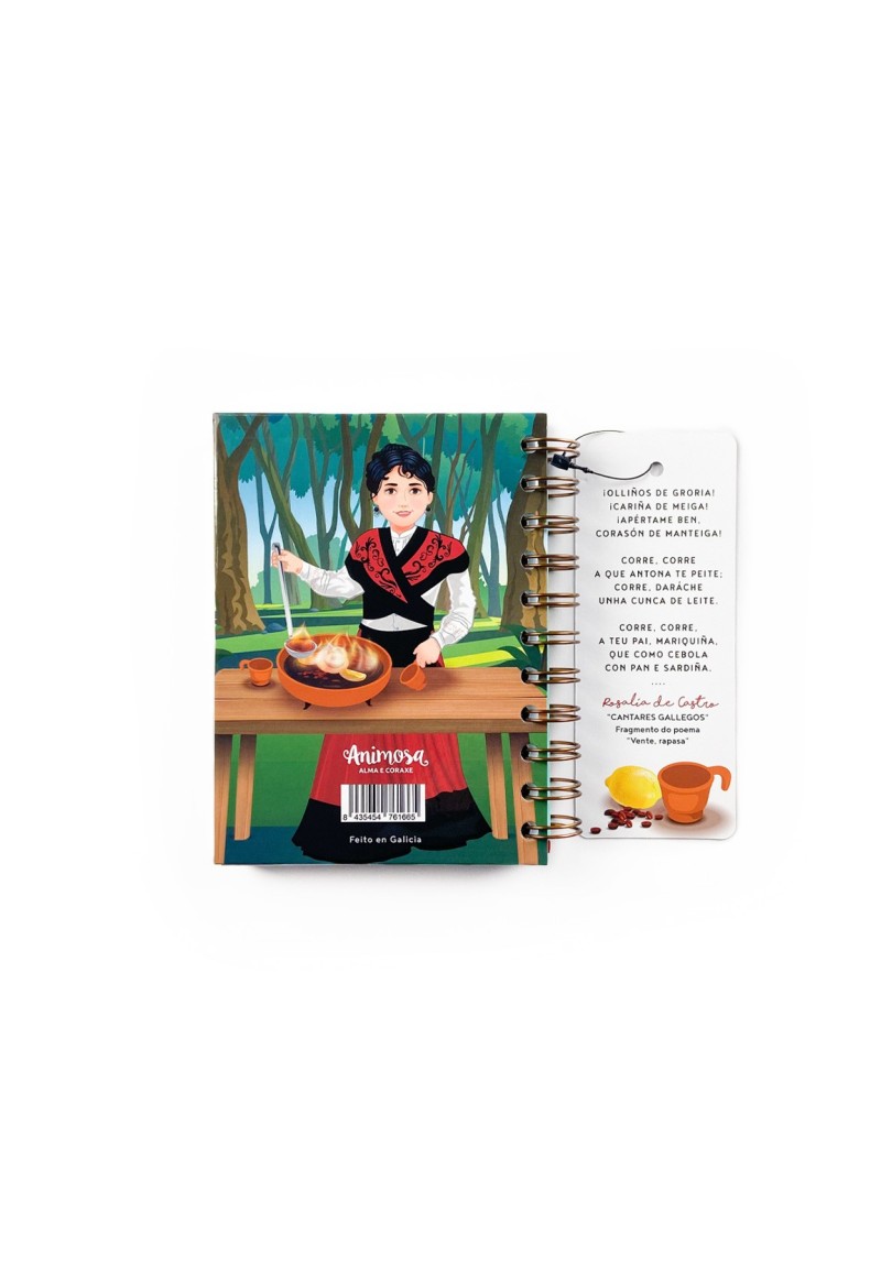 Caderno A6 Rosalía Galicia frorida