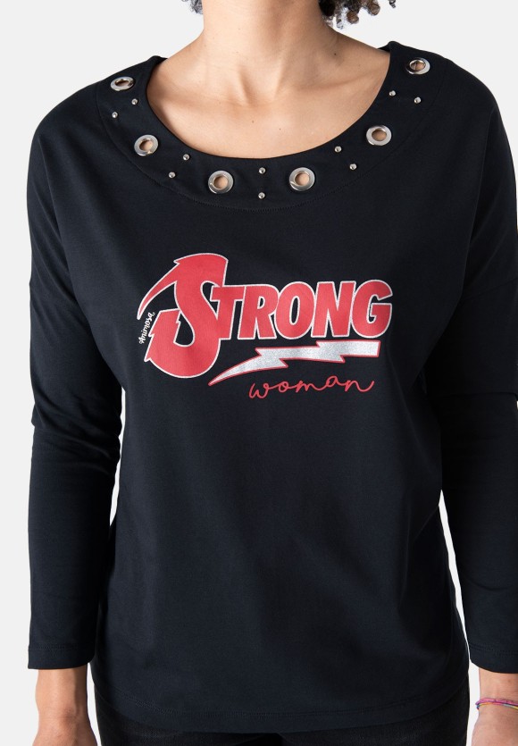 Camiseta Strong Woman manga larga