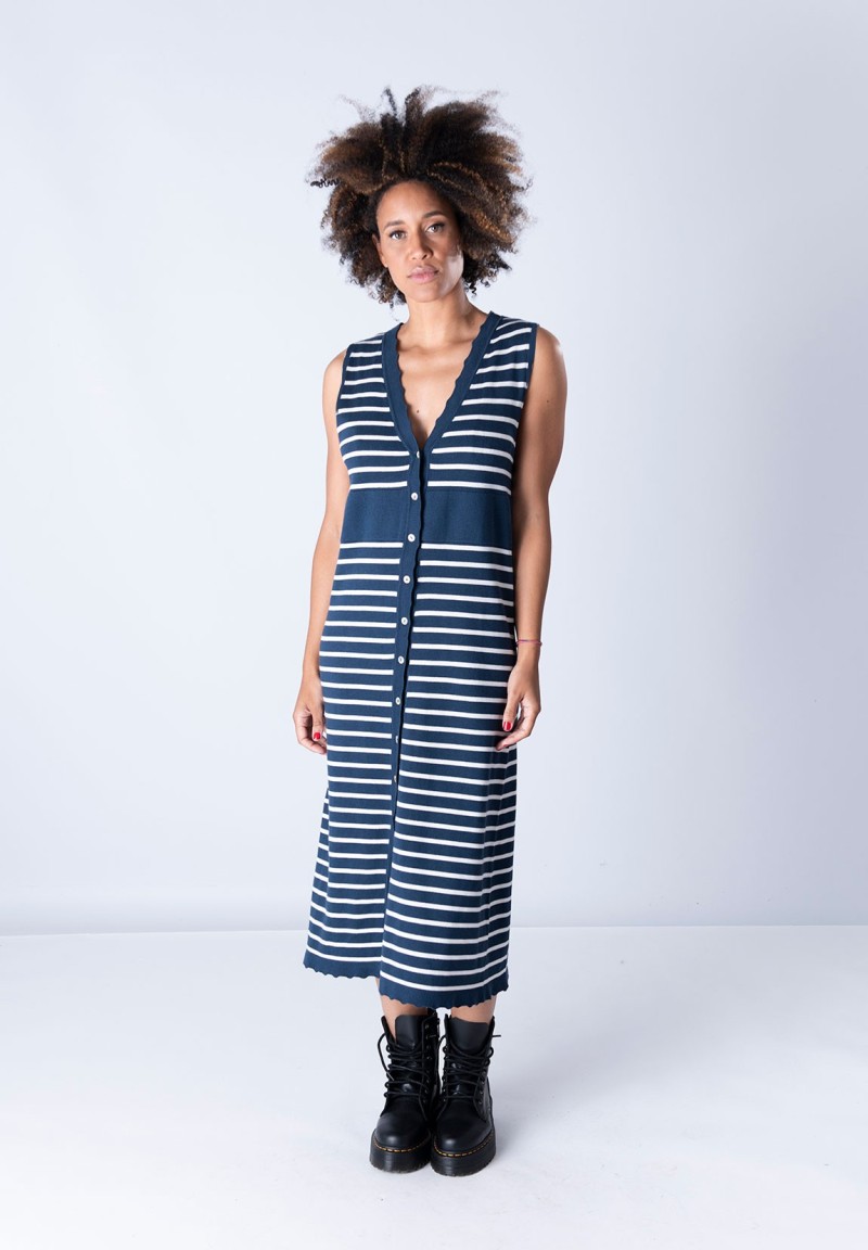 Vestido Punto Animosa Navy Azul