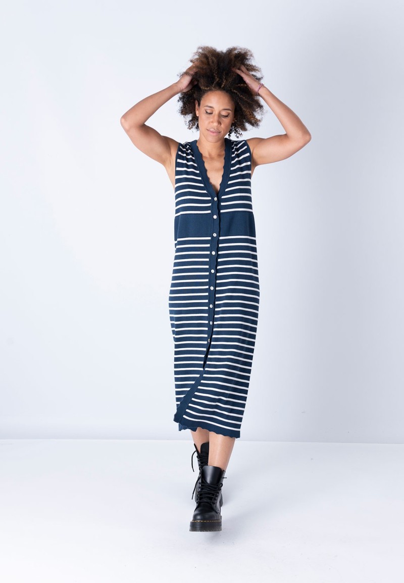 Vestido Punto Animosa Navy Azul