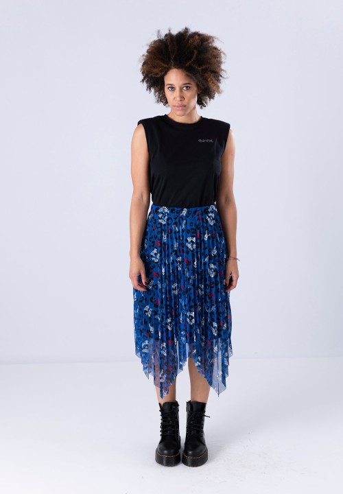 Falda Rock This Life Azul