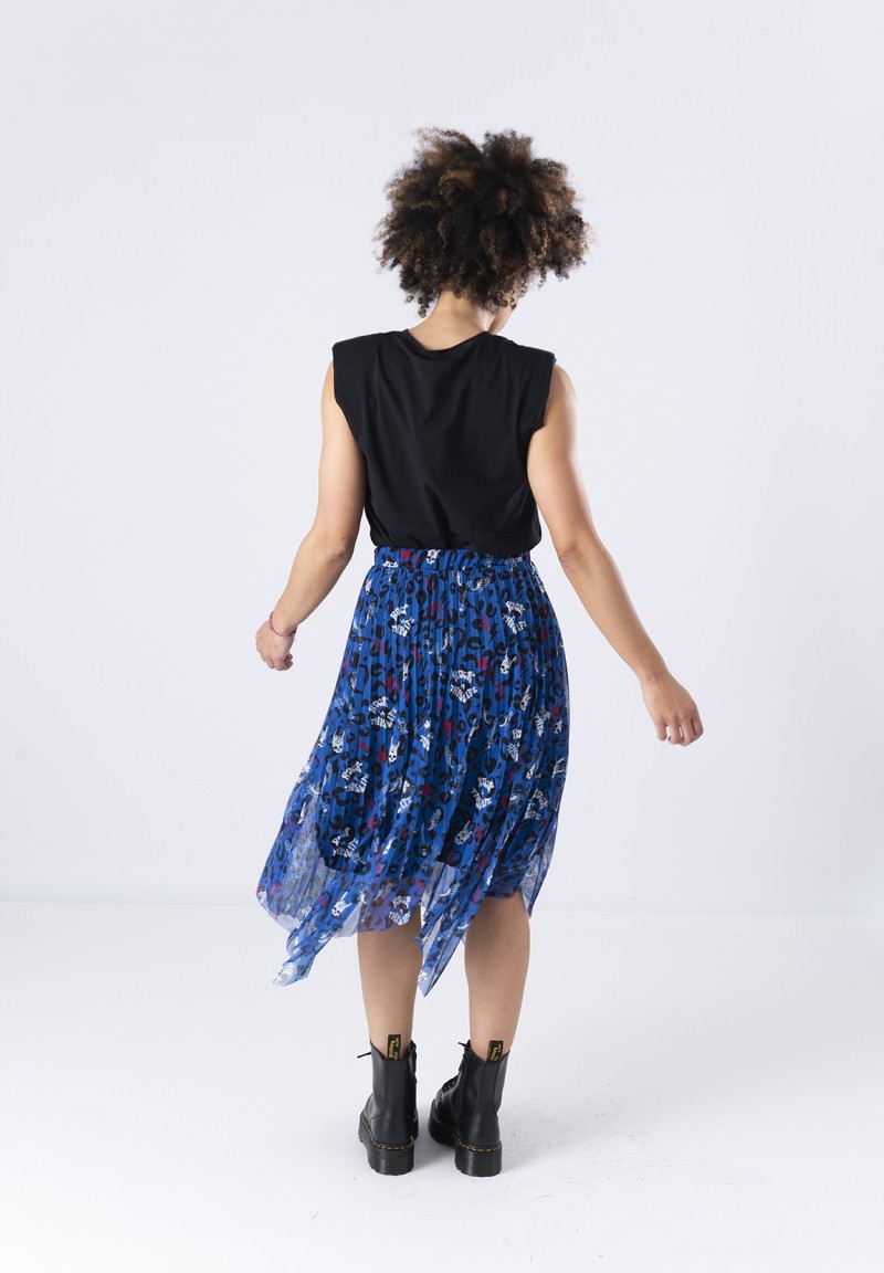 Falda Rock This Life Azul