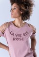 Camiseta La Vie En Rose Rosa