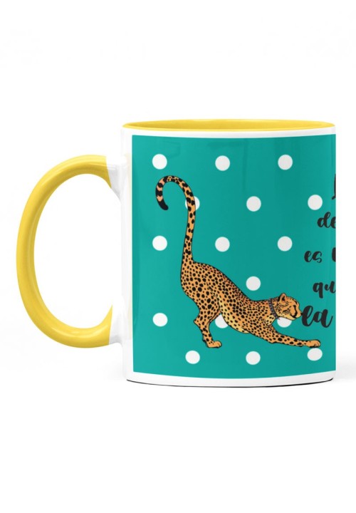 Taza La fuerza de una madre azul