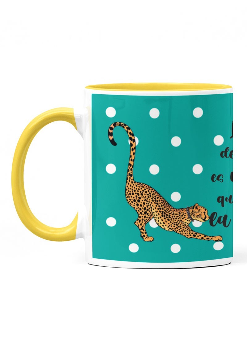 Taza La fuerza de una madre azul
