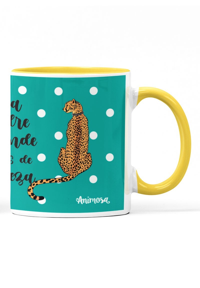 Taza La fuerza de una madre azul