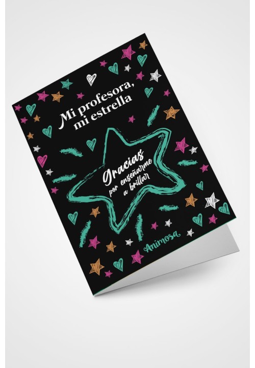 Tarjeta Gracias profesora