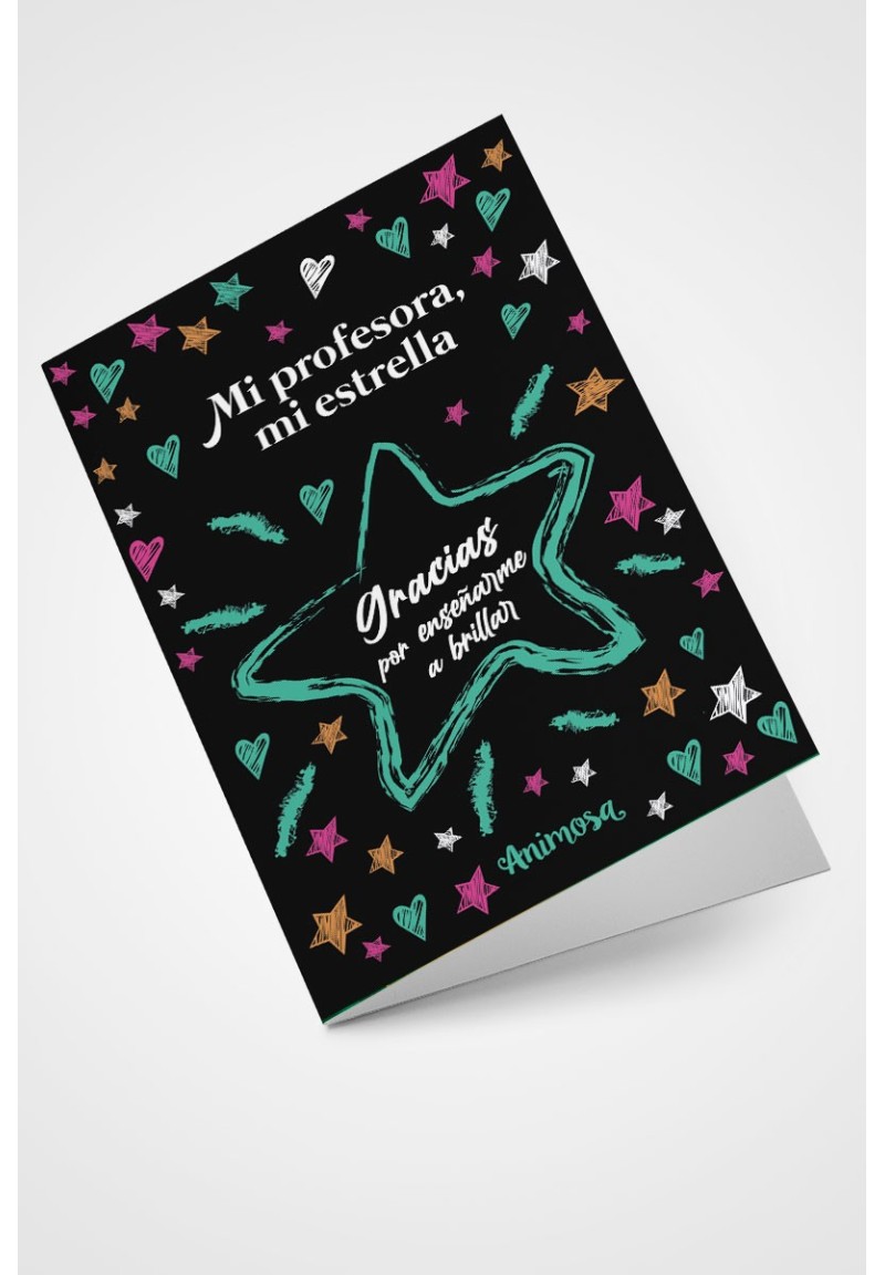 Tarjeta Gracias profesora