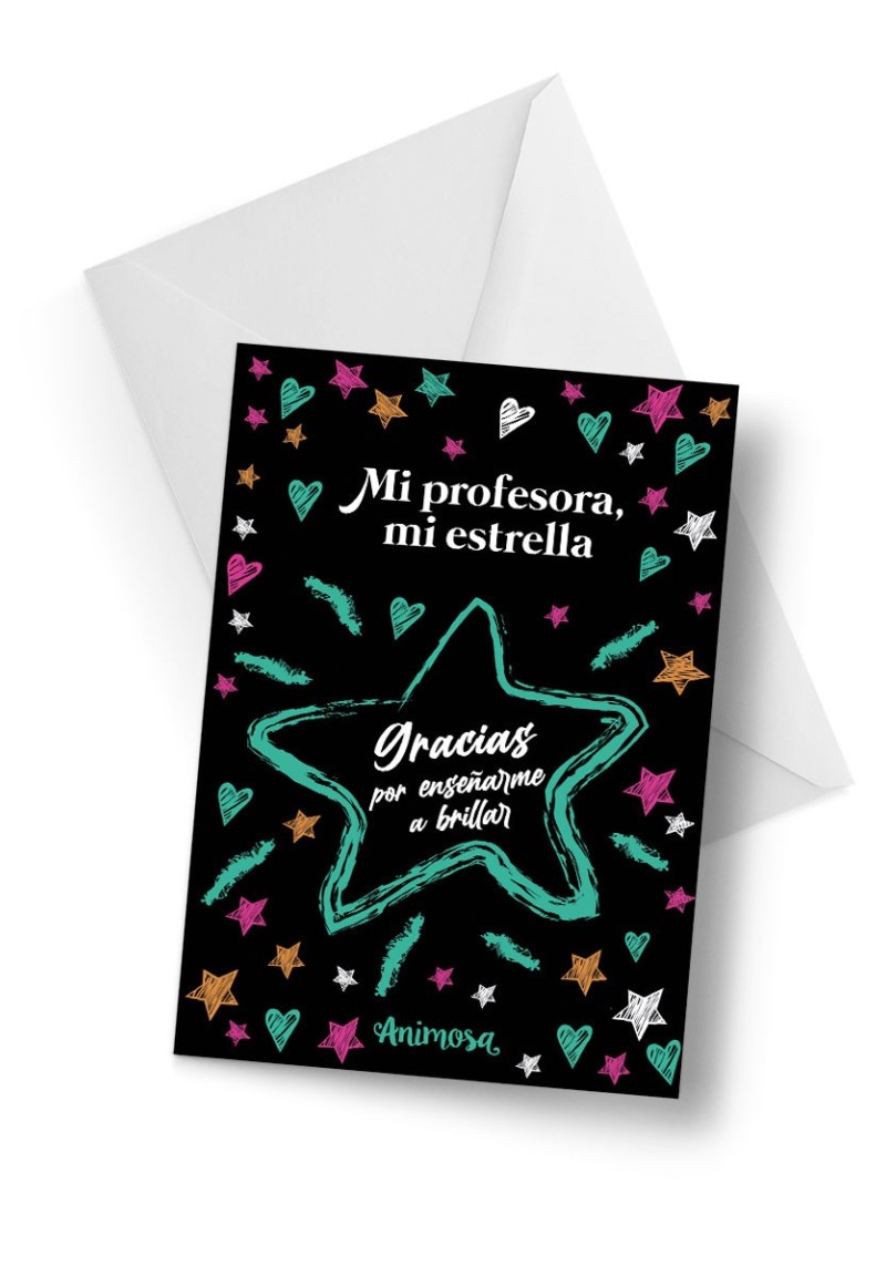 Tarjeta Gracias profesora