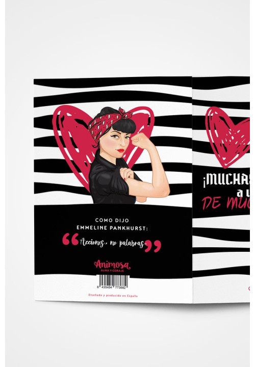 Tarjeta Mujer de mucha acción