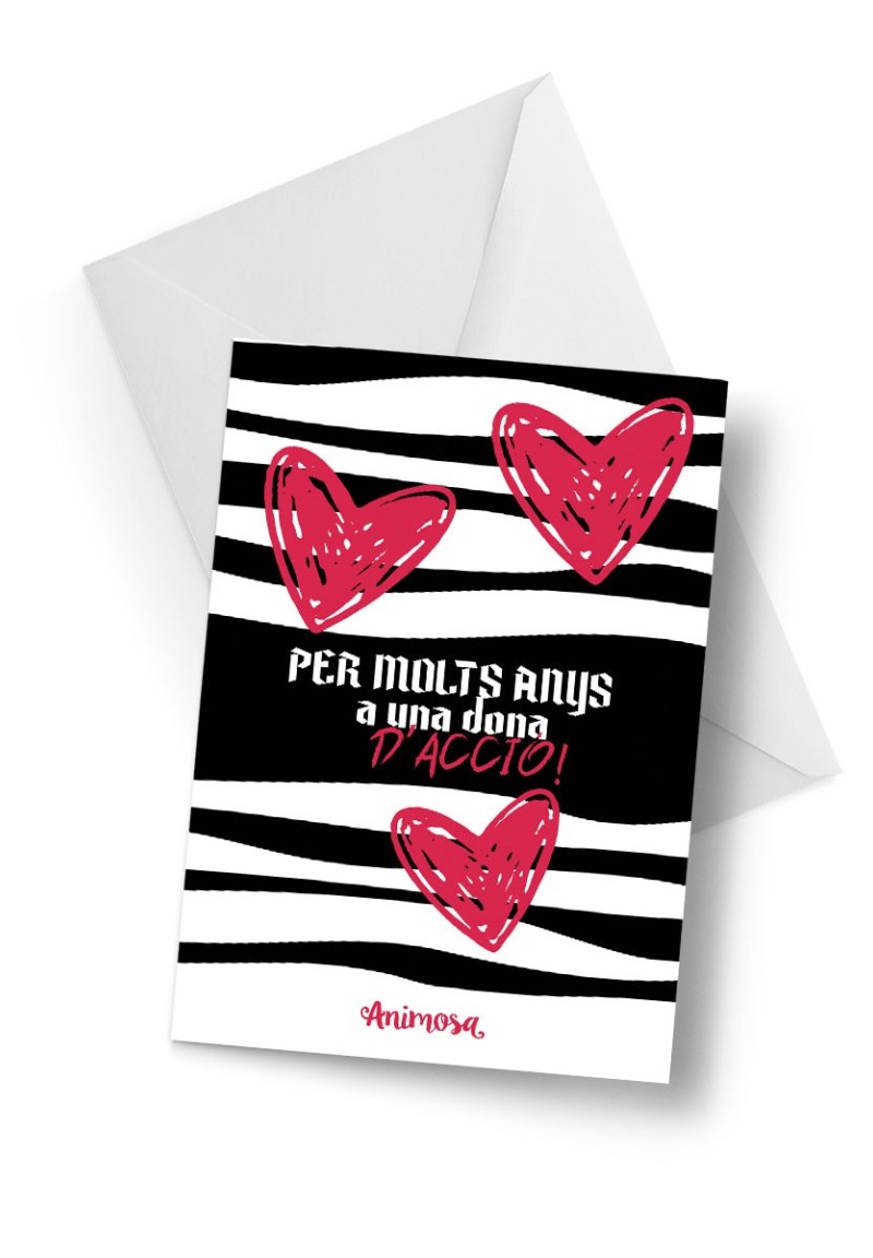 Targeta de felicitació Dona d’acció