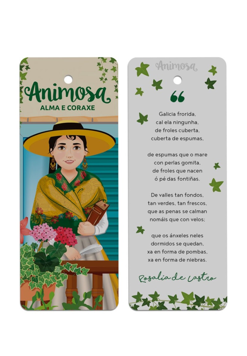 Marcapáxinas Rosalía de Castro Flores