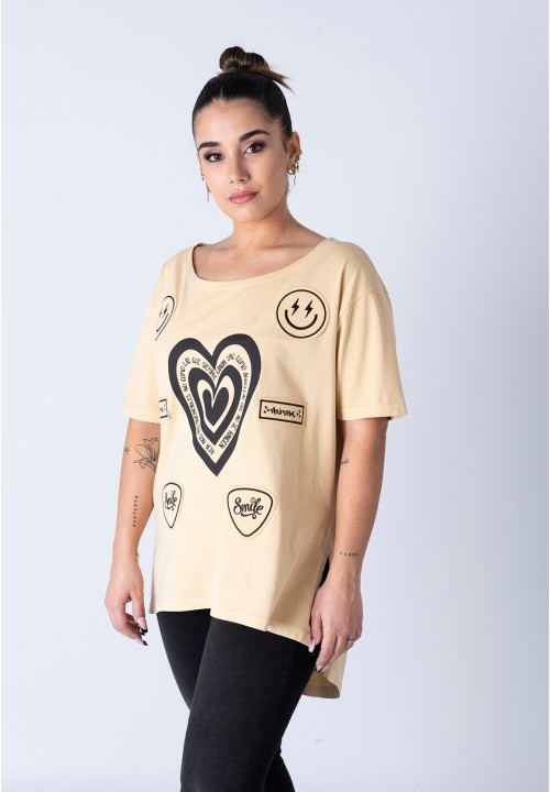 Camiseta Smile Amarilla