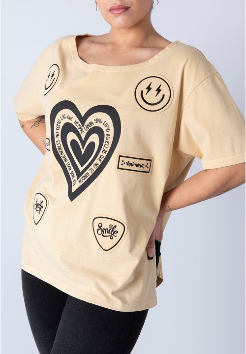 Camiseta Smile Amarilla