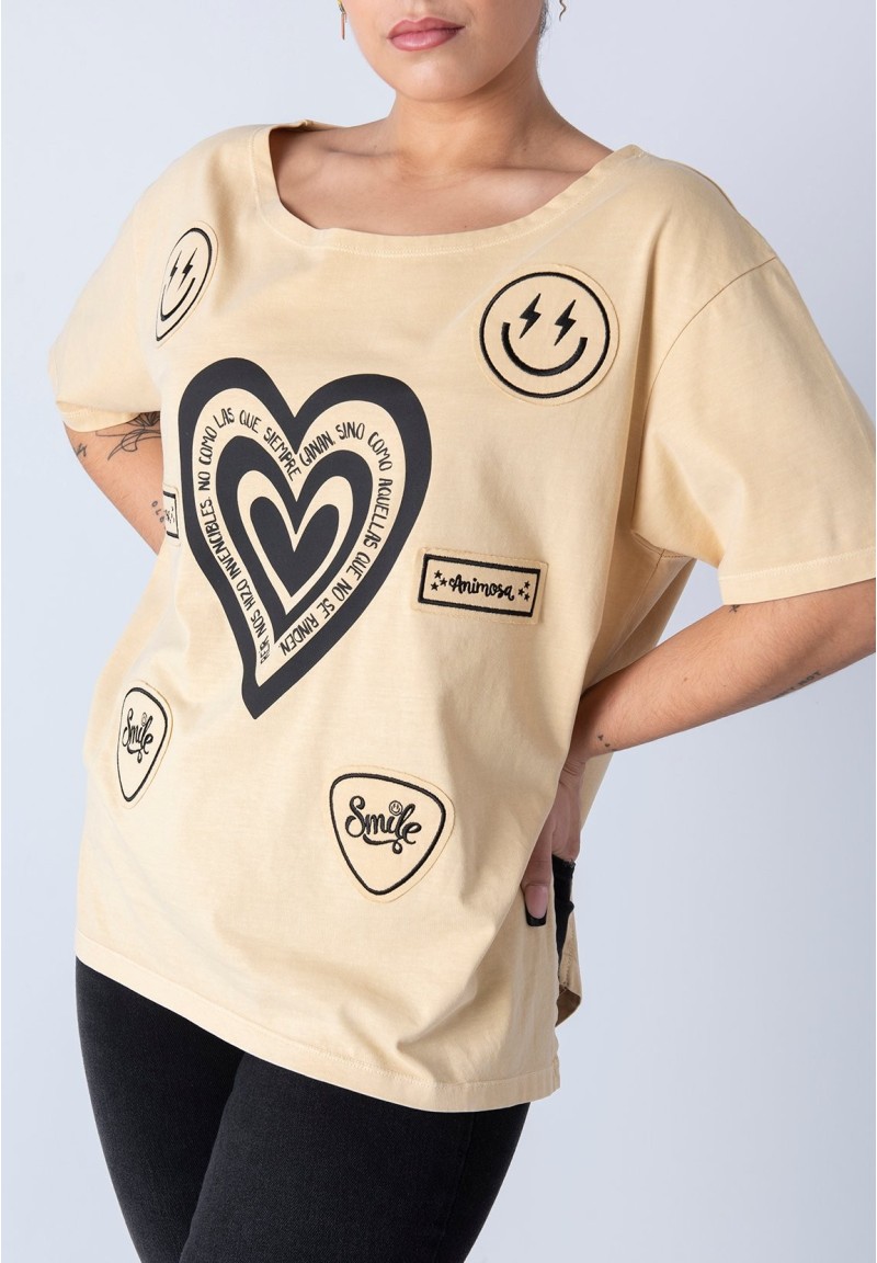Camiseta Smile Amarilla
