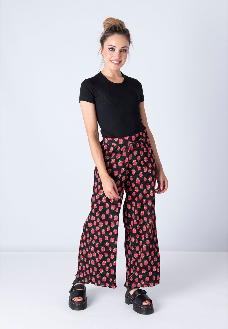 Pantalón Afrodita estampado Negro