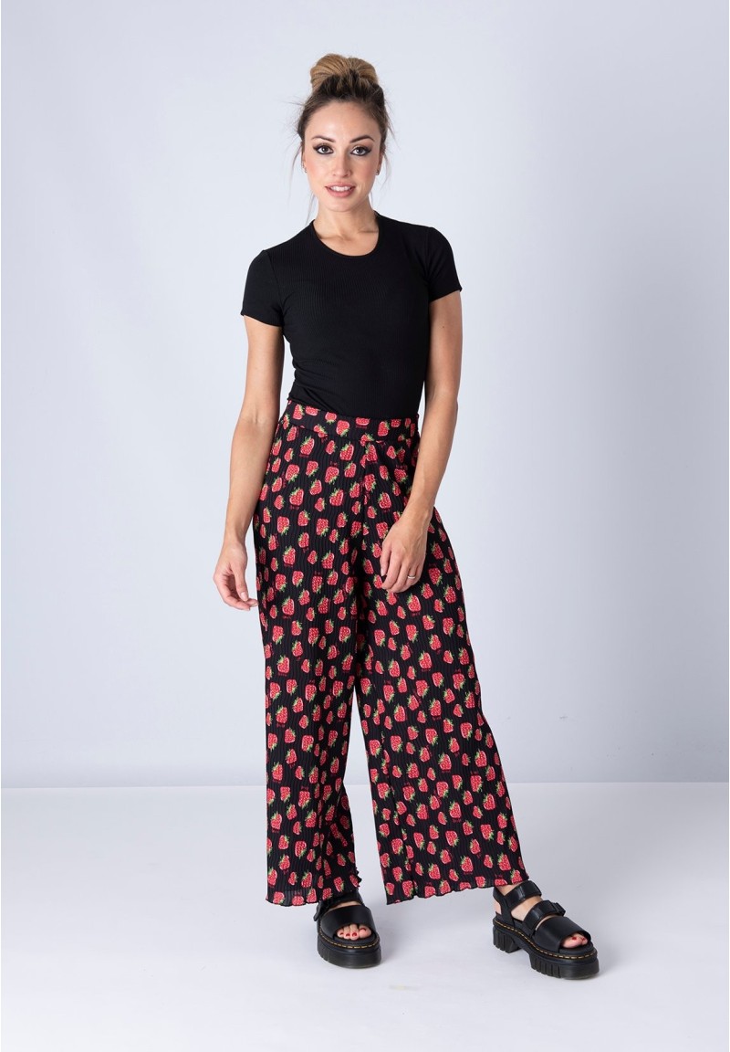 Pantalón Afrodita estampado Negro