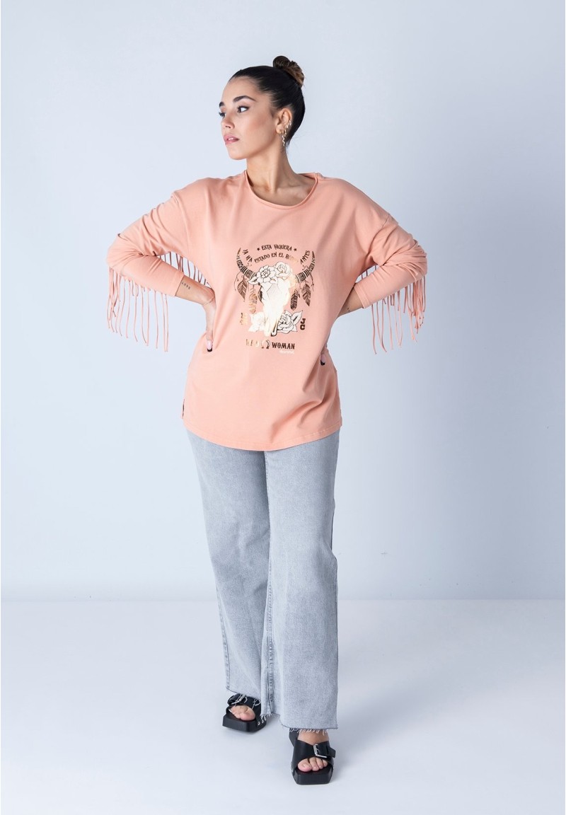 Sudadera Joan Vaquera rosa