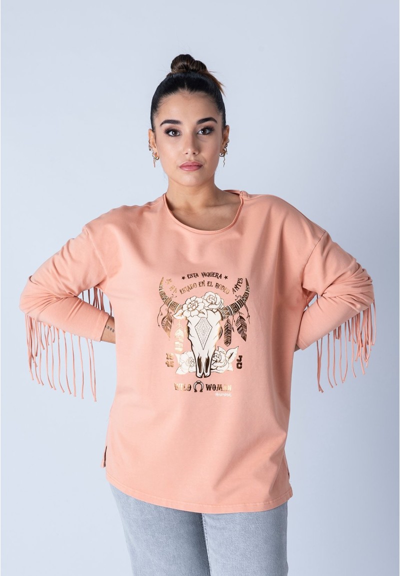 Sudadera Joan Vaquera rosa