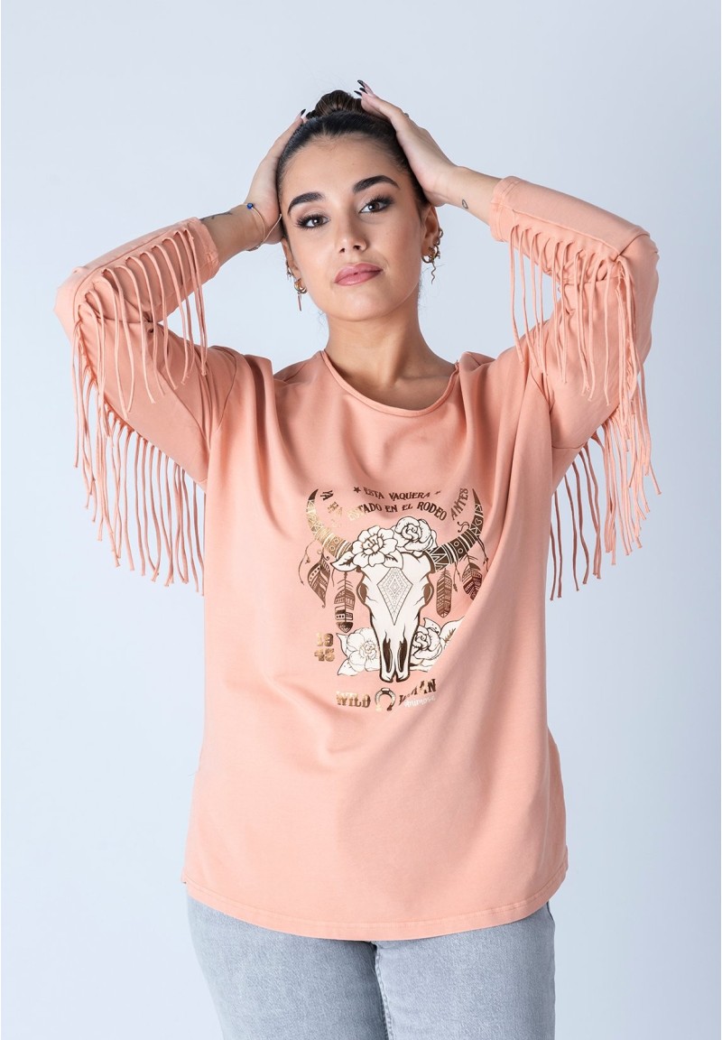 Sudadera Joan Vaquera rosa
