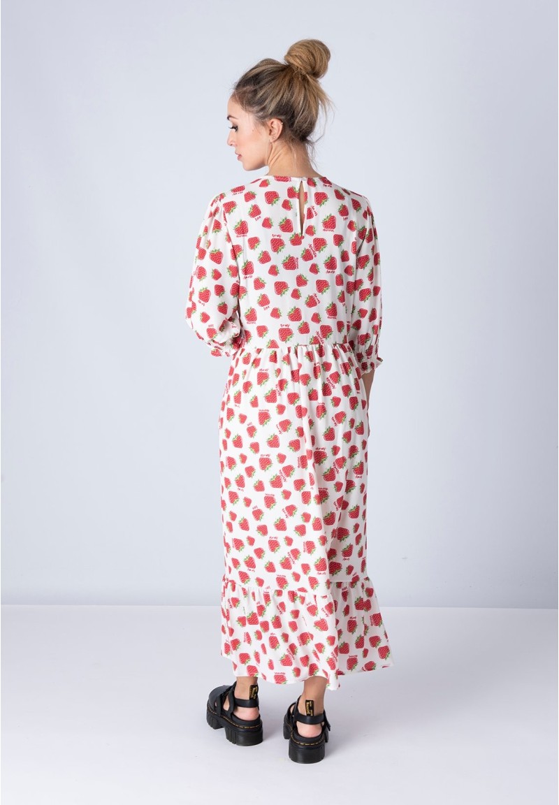 Vestido Afrodita estampado Blanco