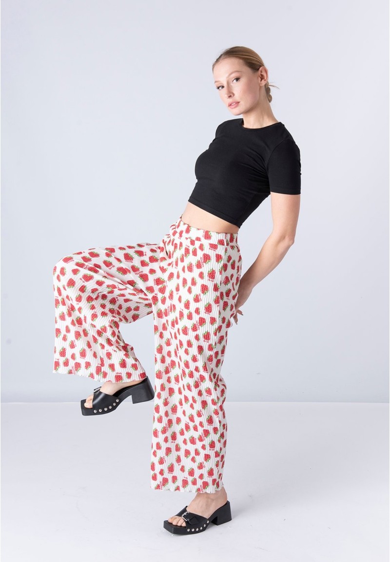 Pantalón Afrodita estampado blanco