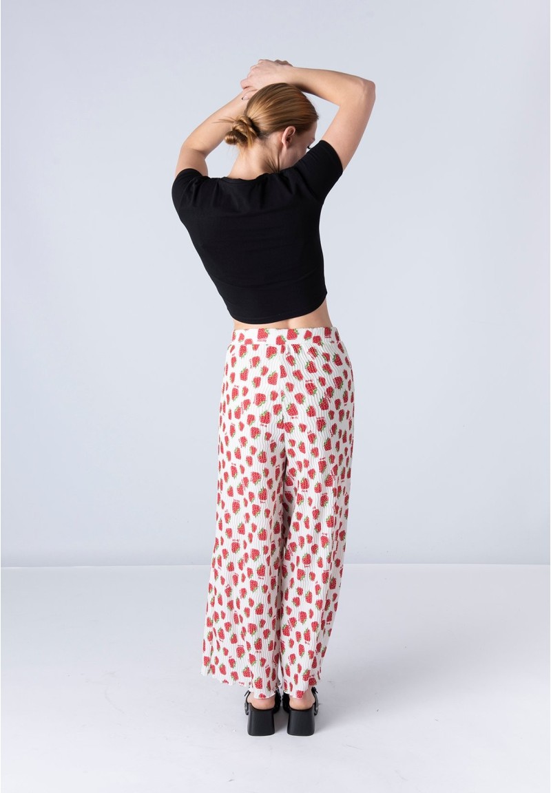 Pantalón Afrodita estampado blanco