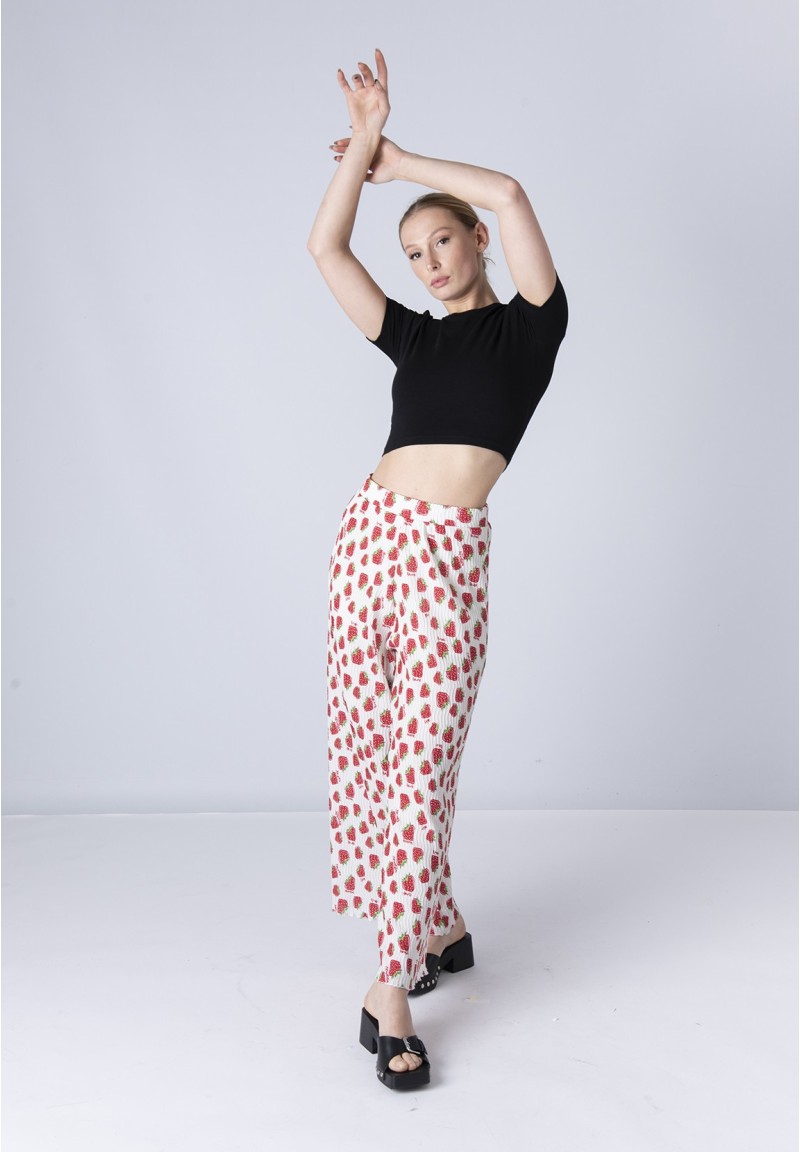 Pantalón Afrodita estampado blanco