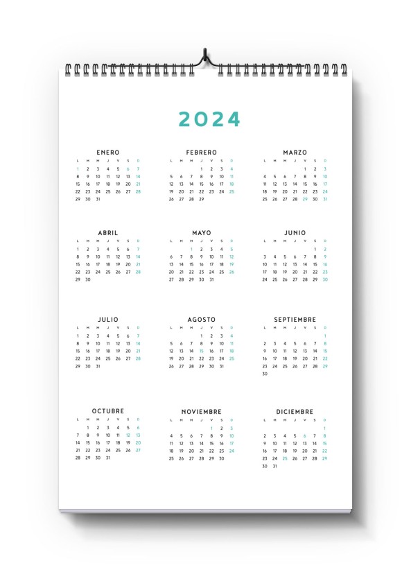 Calendario Pared 2024 Acciones